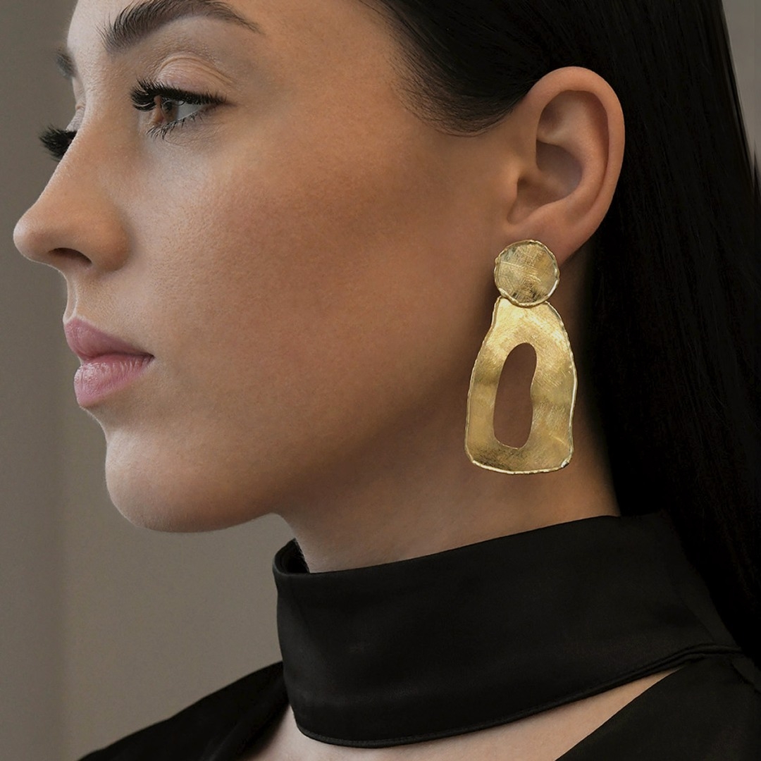 cercei din aur galben de 14K  2