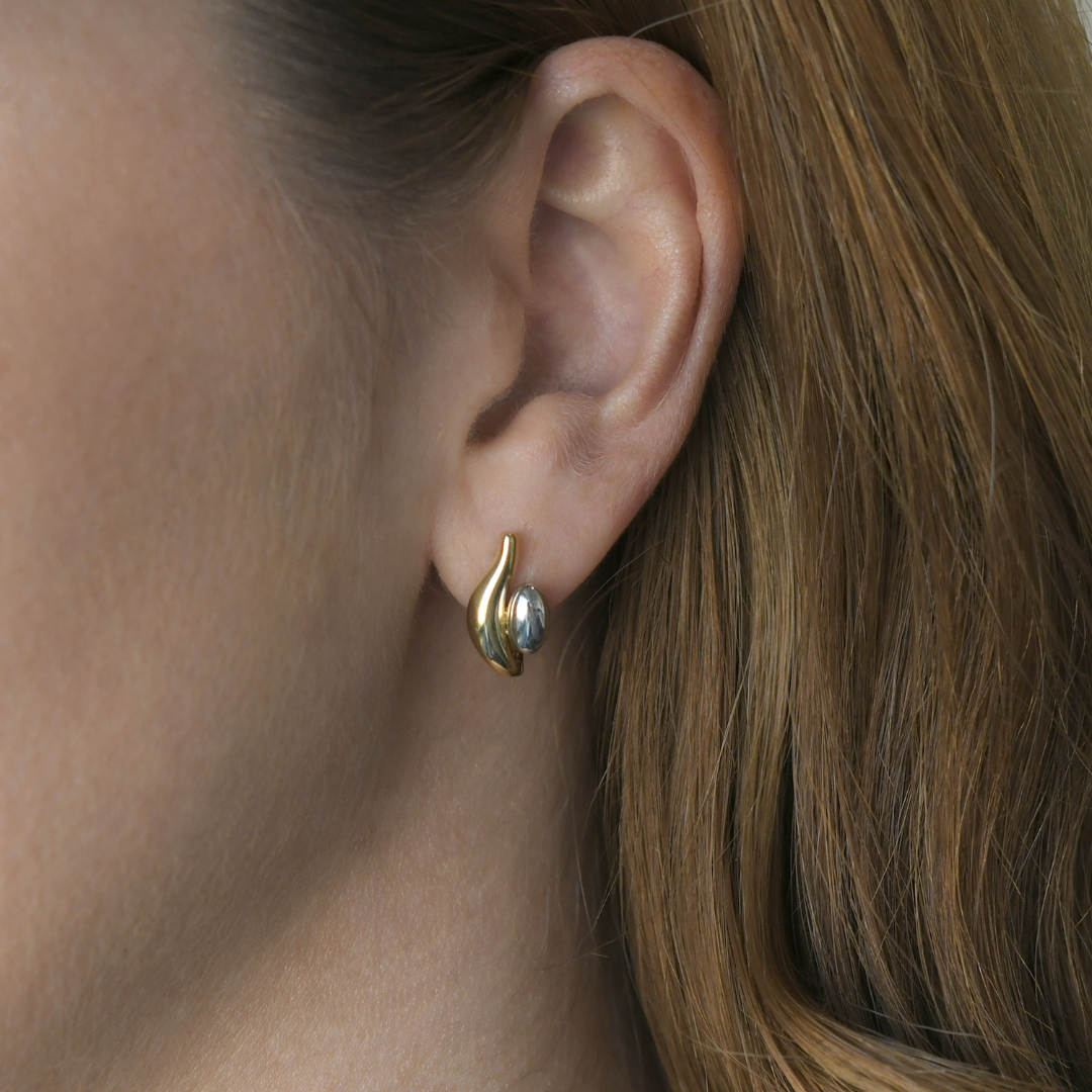 cercei din aur galben de 18K  2