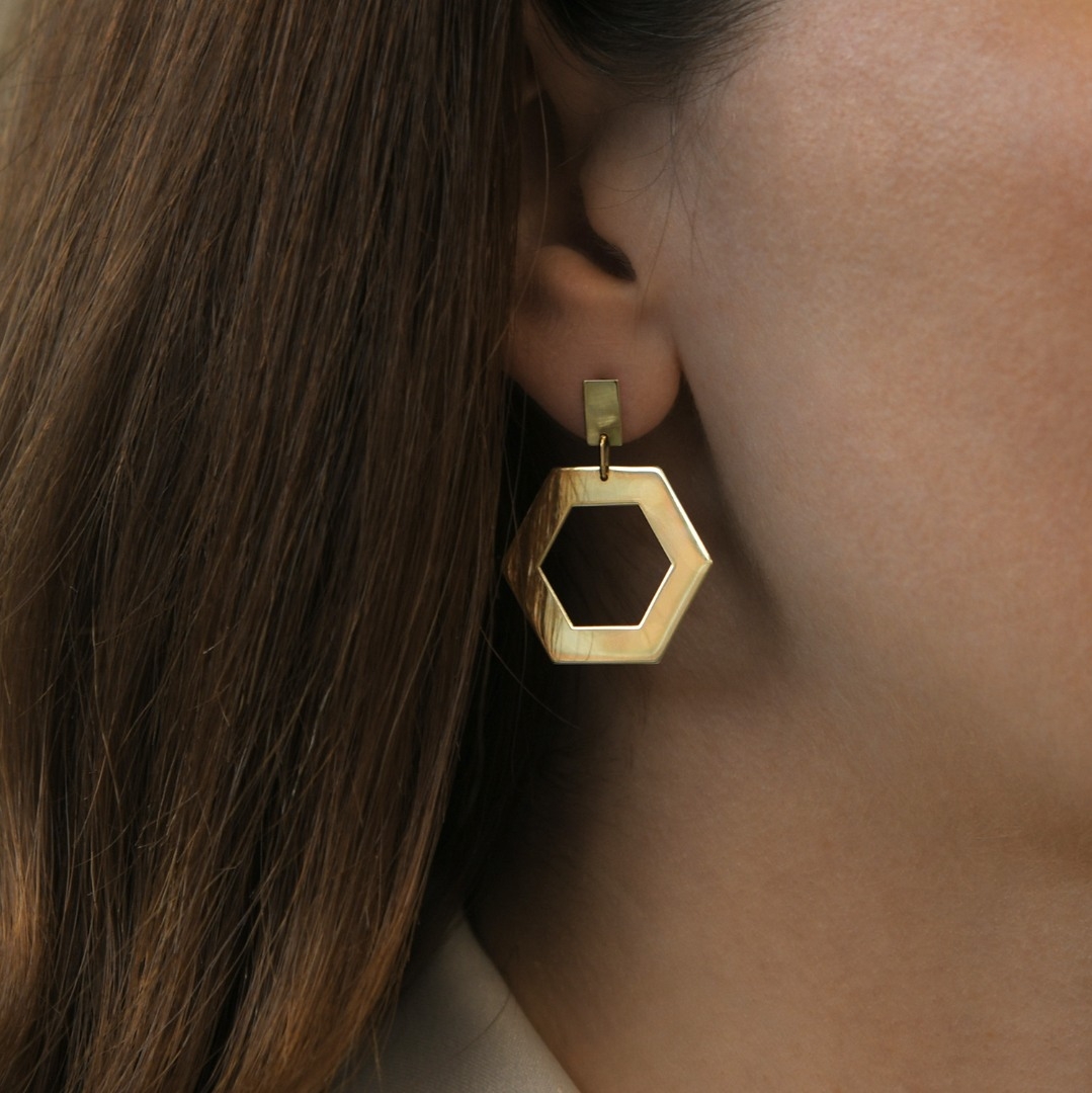 cercei din aur galben de 14K  2