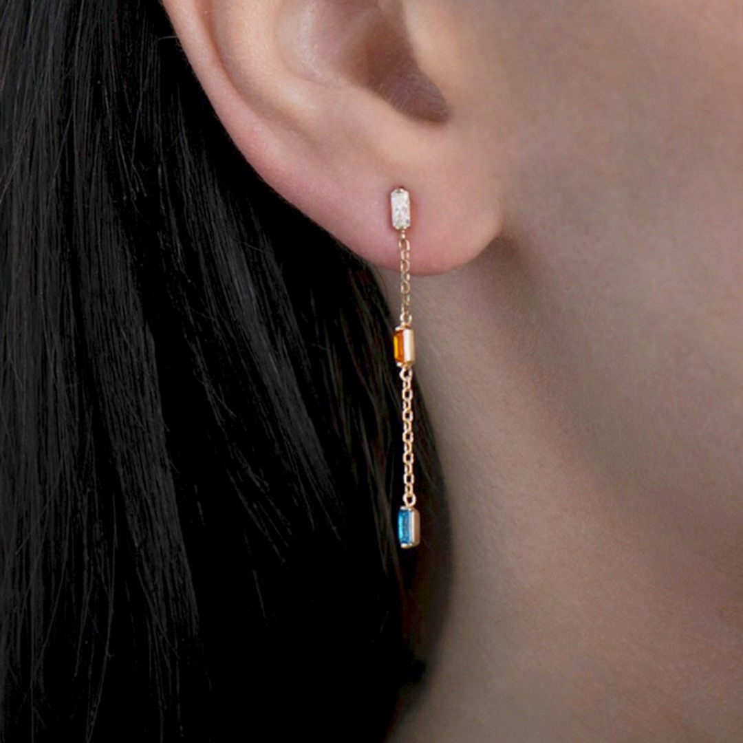 cercei din aur galben de 14K  2