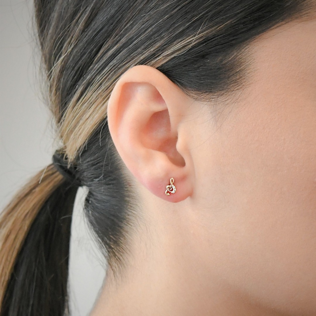 cercei din aur galben de 14K  2