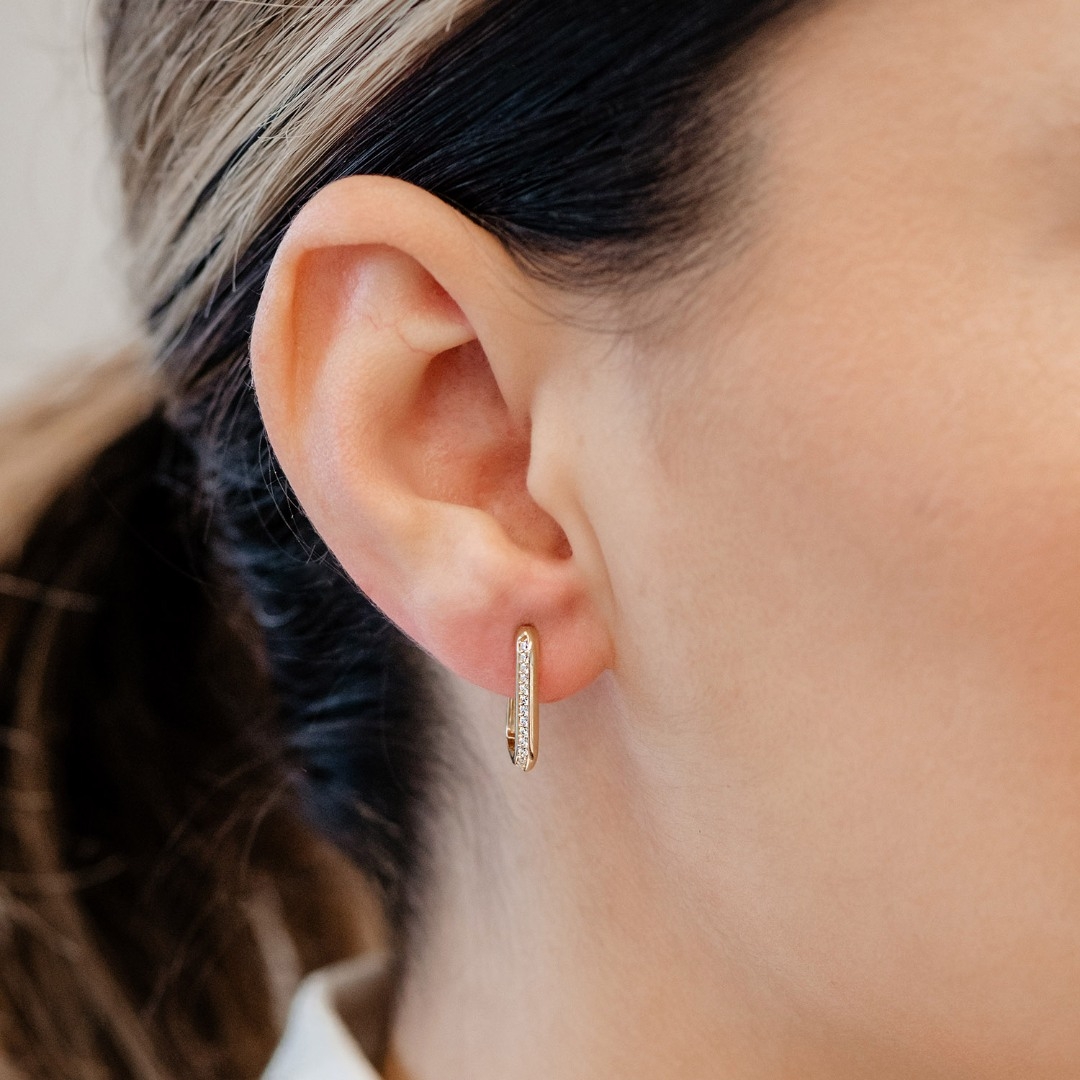 cercei din aur galben de 14K  2