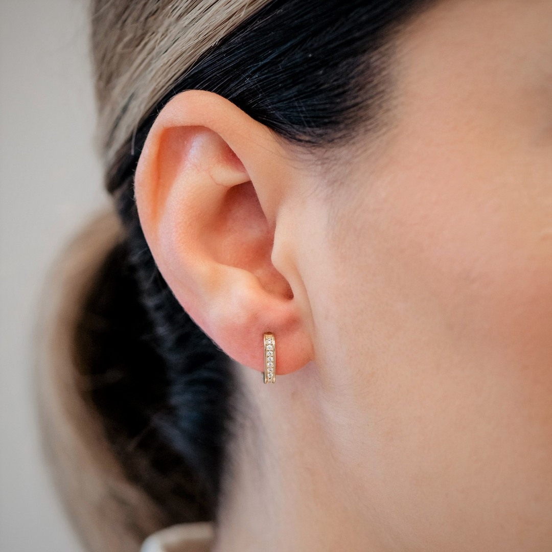 cercei din aur galben de 14K  2