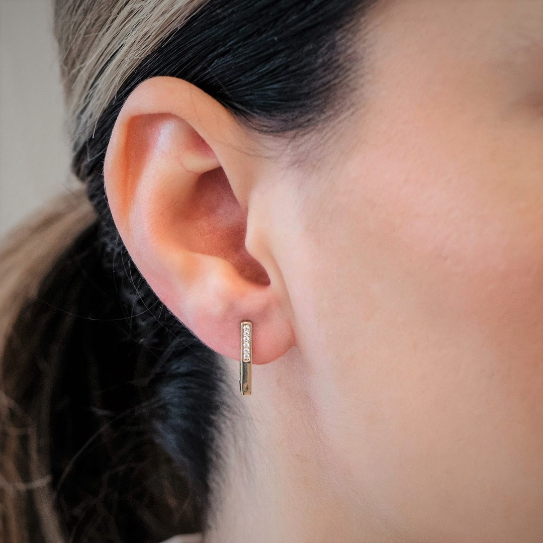 cercei din aur galben de 14K  2