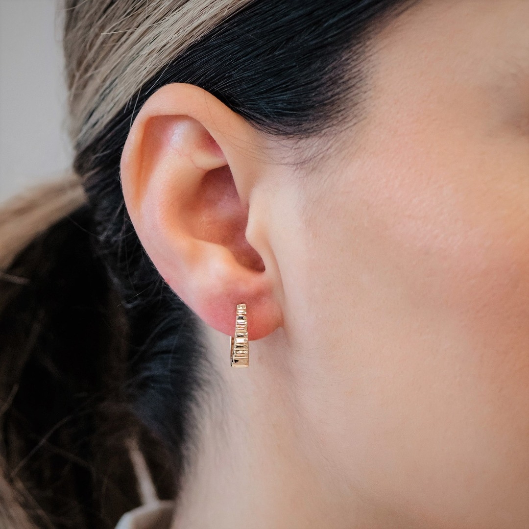 cercei din aur galben de 14K  2