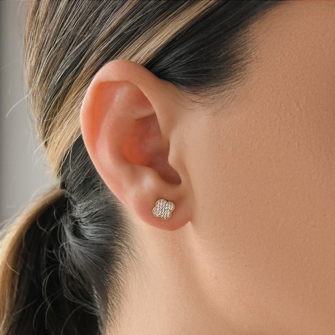 cercei din aur galben de 14K  2