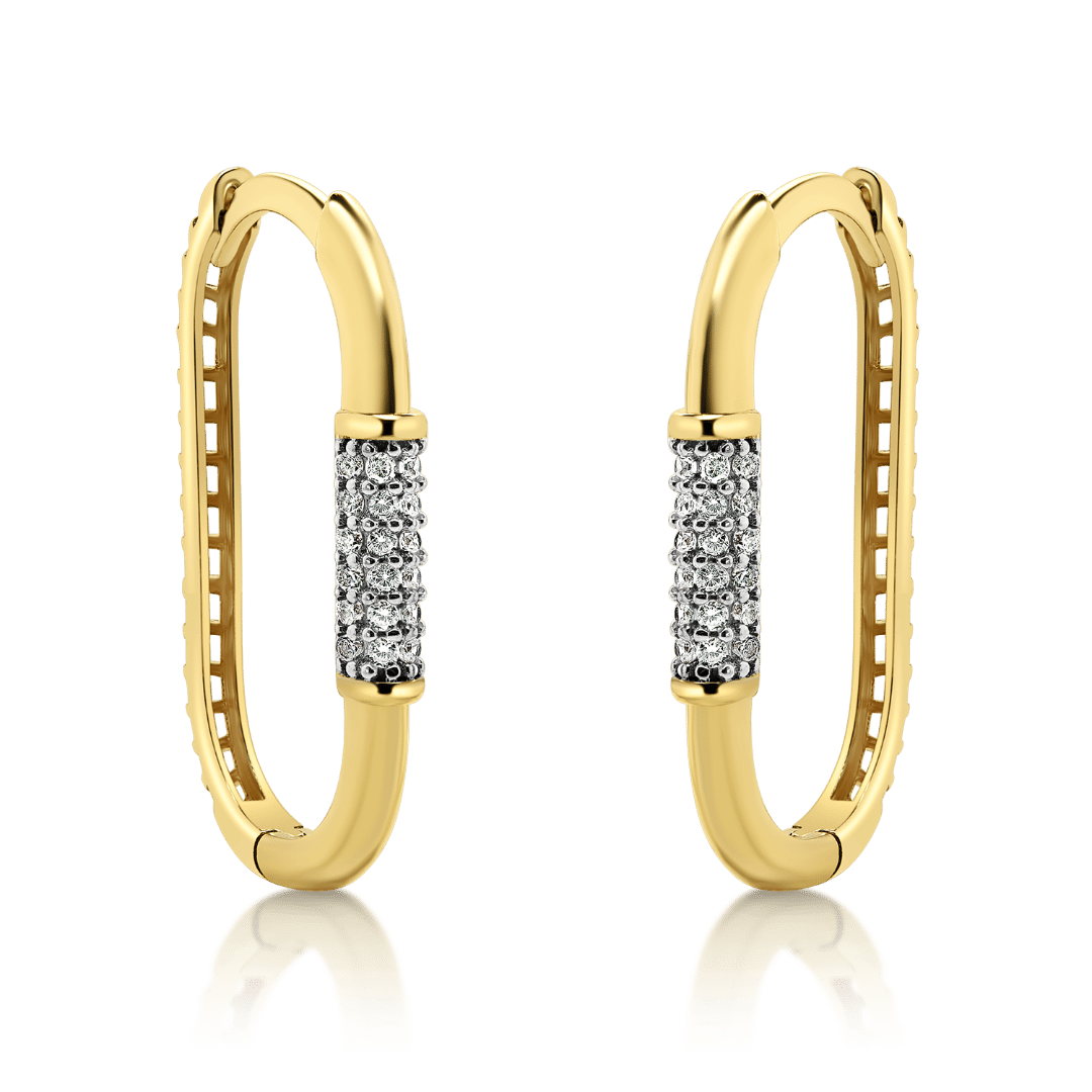 cercei din aur galben de 14K  2