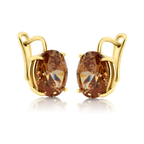 Cercei din aur cu pietre Cubic Zirconia