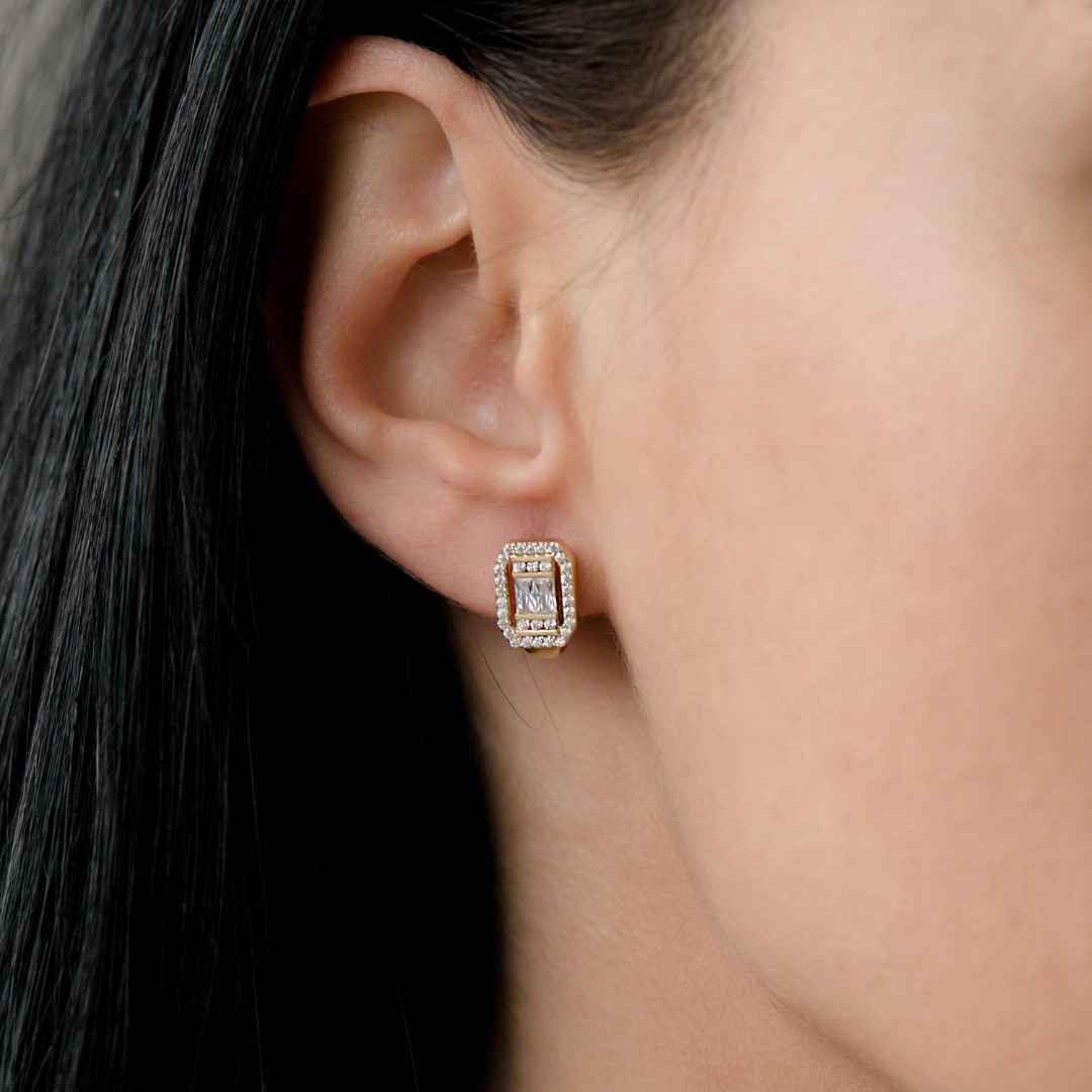 cercei din aur galben de 14K  2