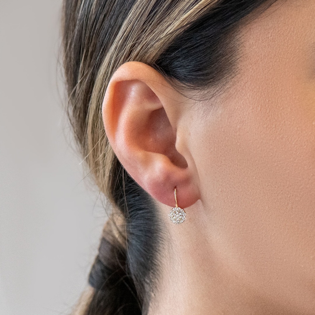 cercei din aur galben de 14K  2