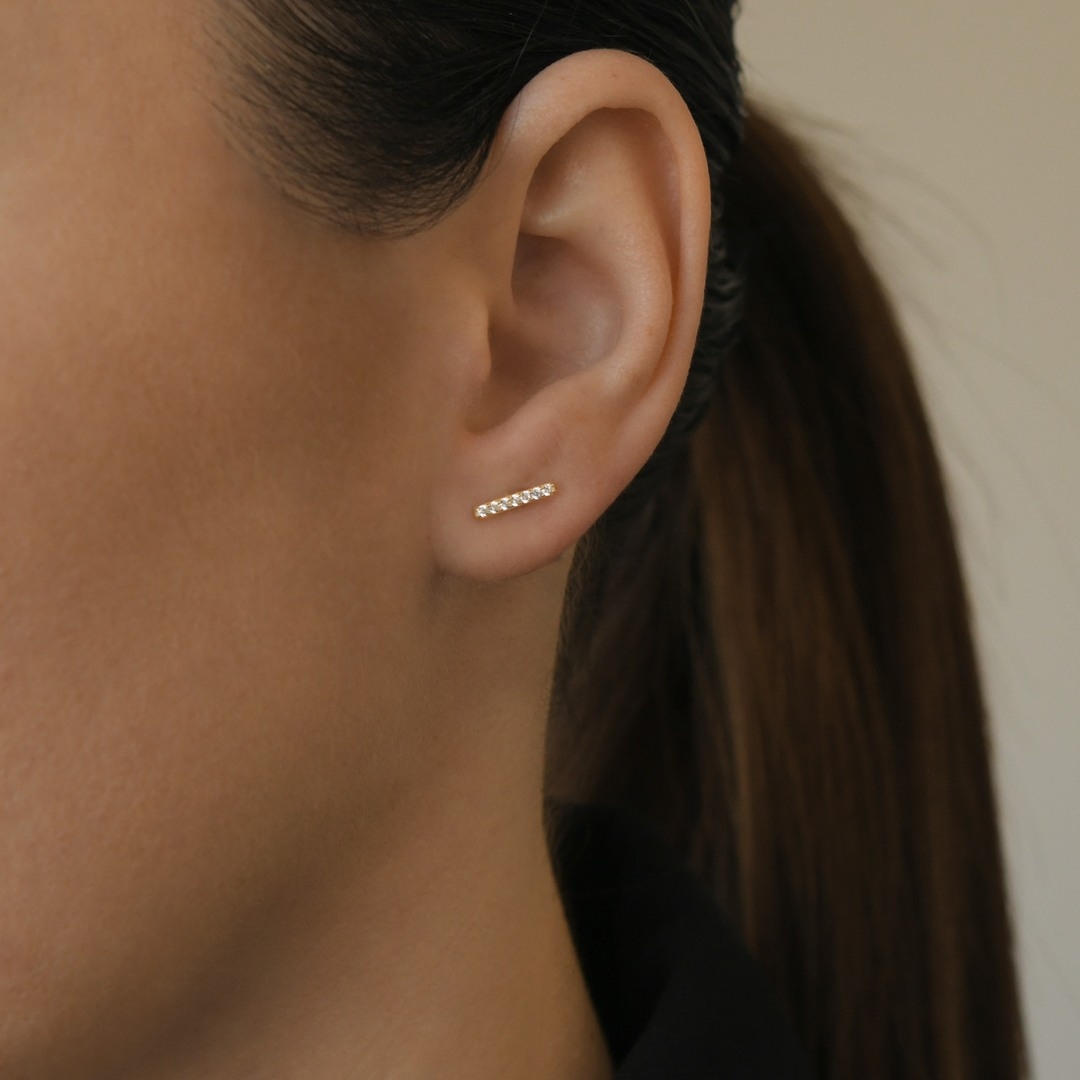 cercei din aur galben de 14K  2