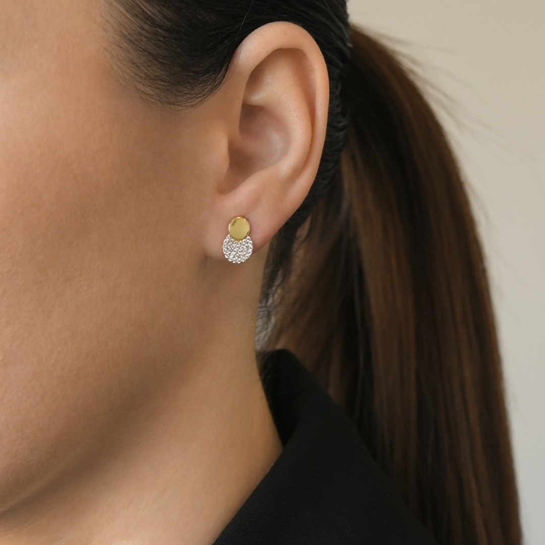 cercei din aur galben de 14K  2