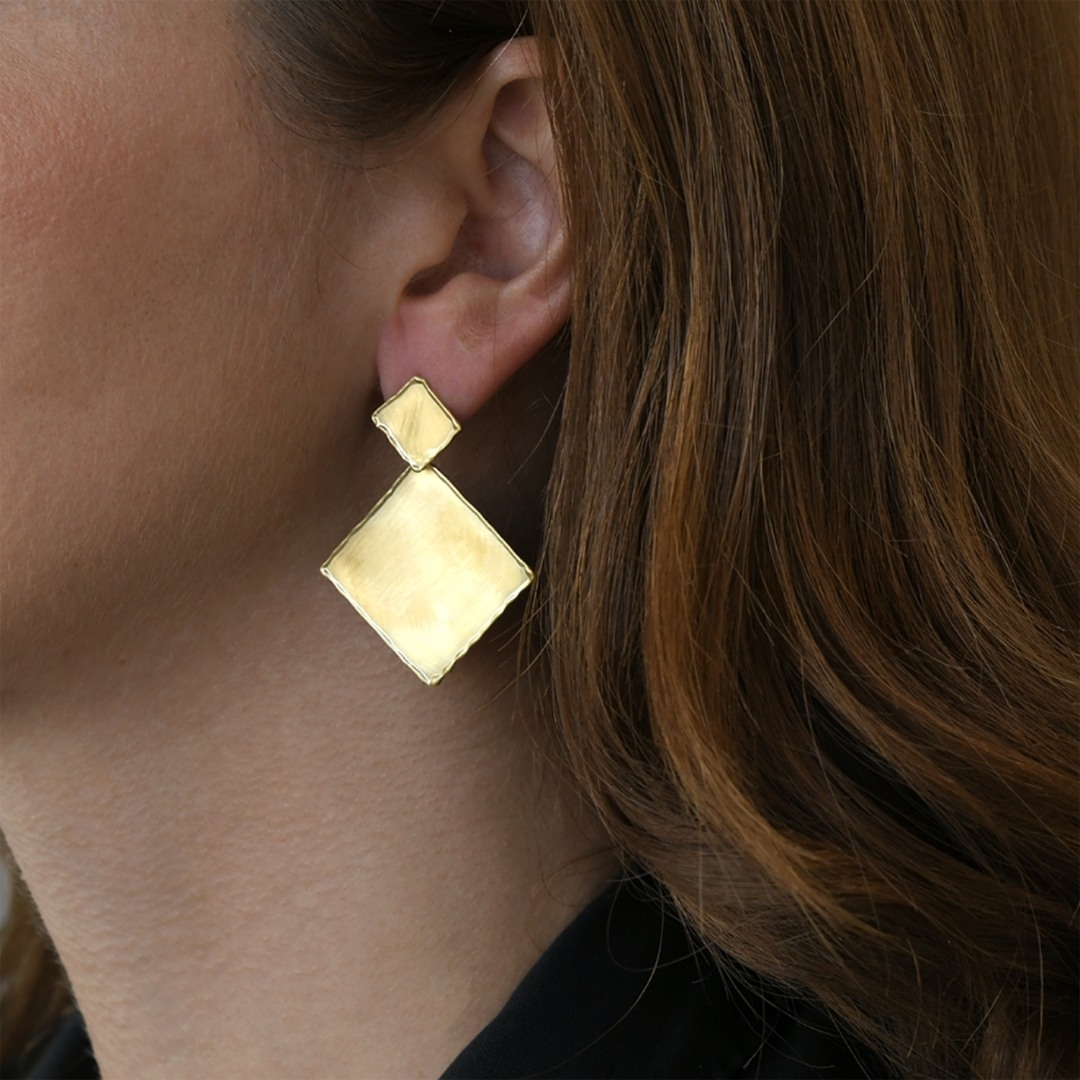 cercei din aur galben de 14K  2