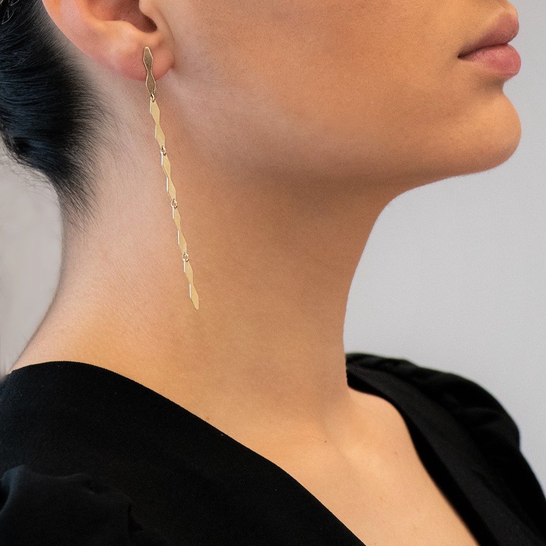 cercei din aur galben de 14K  2