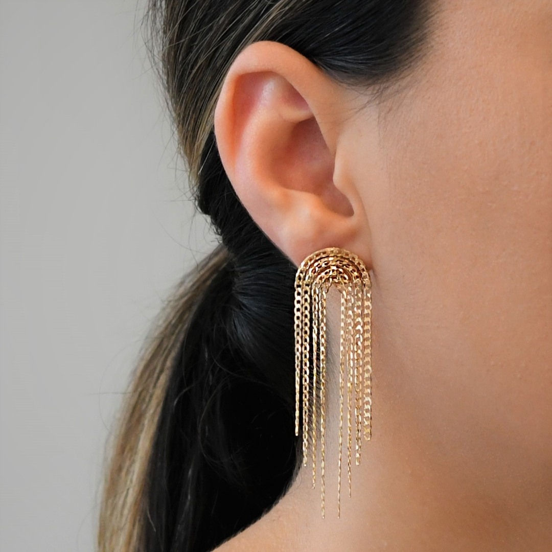 cercei din aur galben de 14K  2