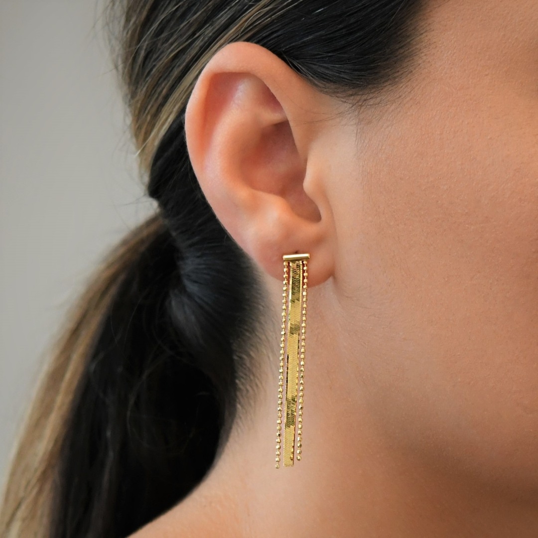 cercei din aur galben de 14K  2