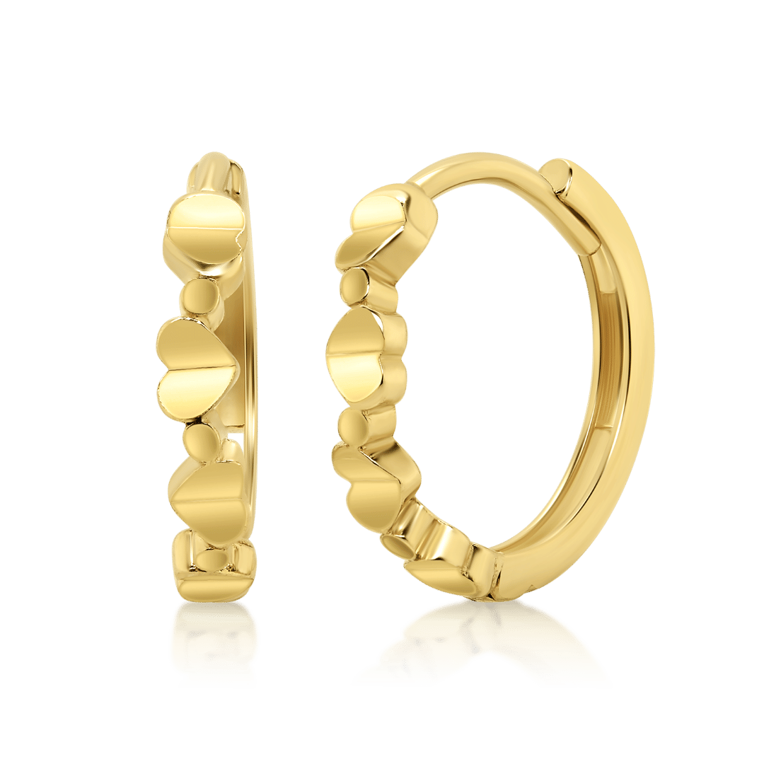 cercei pentru copii din aur galben de 14K  