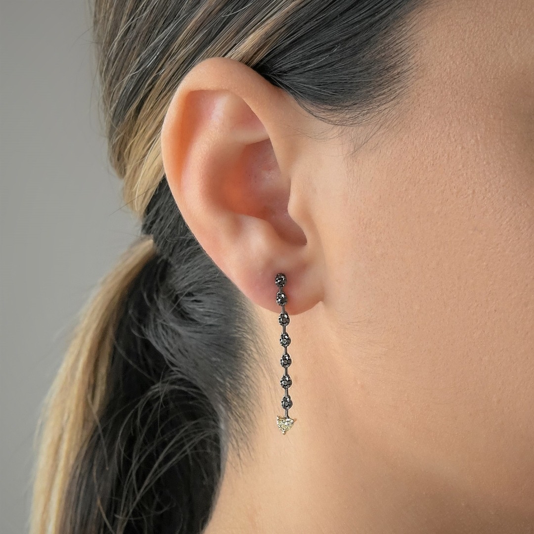 cercei din aur de 18K cu Diamante naturale  2