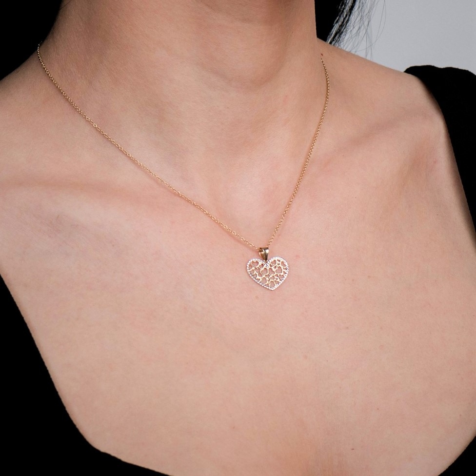 pandantiv din aur galben de 14K  2