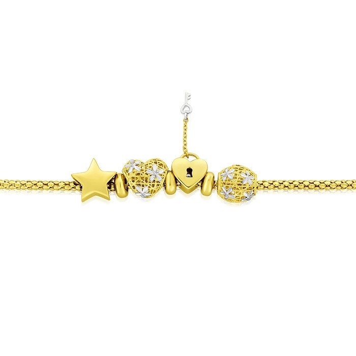 charm din aur galben de 14K  2