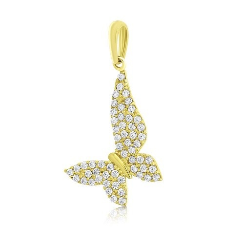 pandantiv fluture din aur galben de 14K  