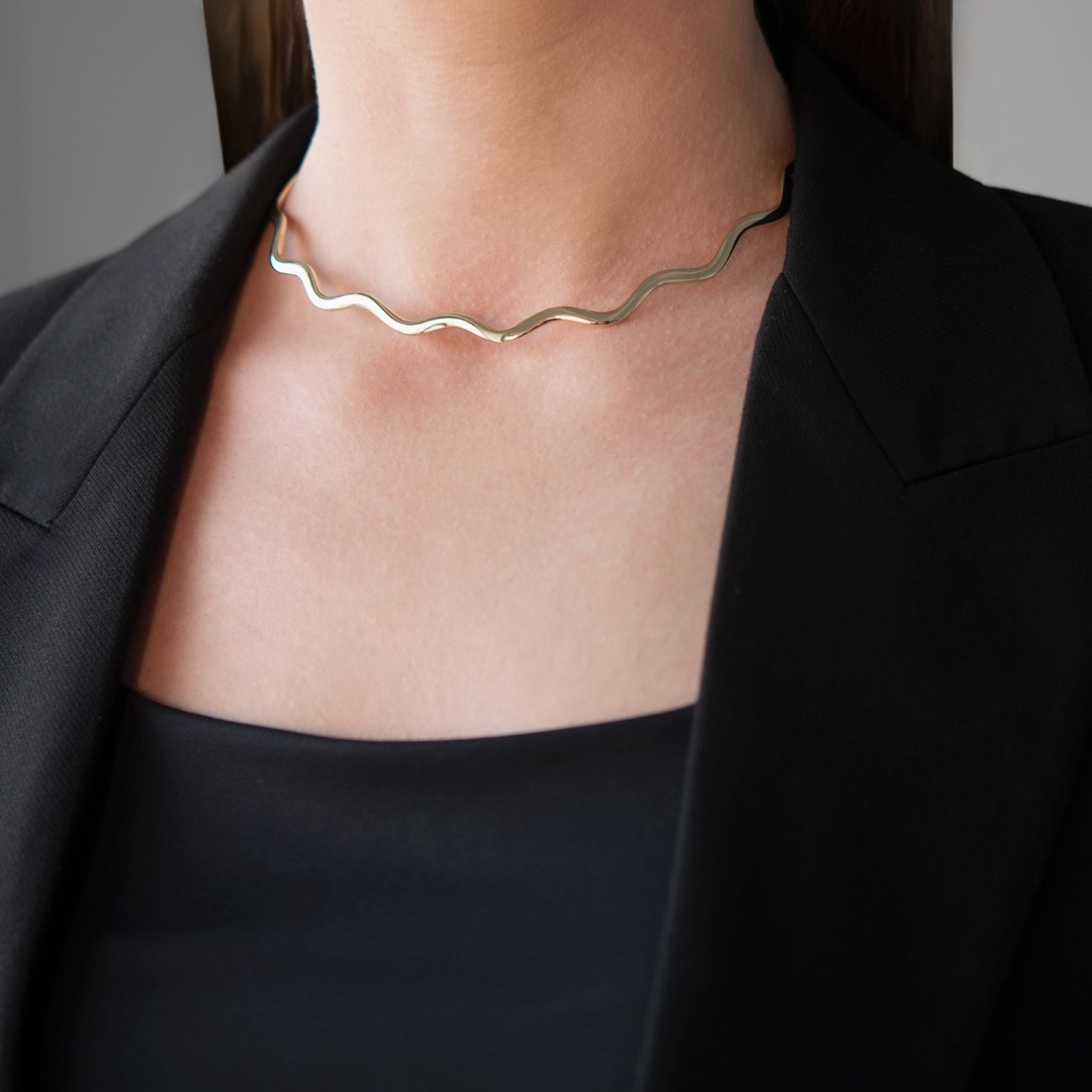 Colier fix din aur galben de 14K