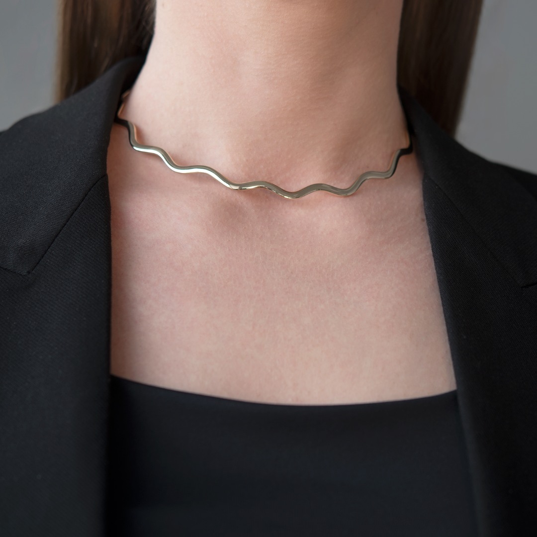 colier fix din aur galben de 14K  4