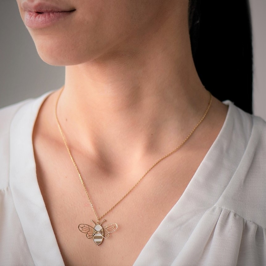 lanț din aur galben de 14K cu pandantiv  2