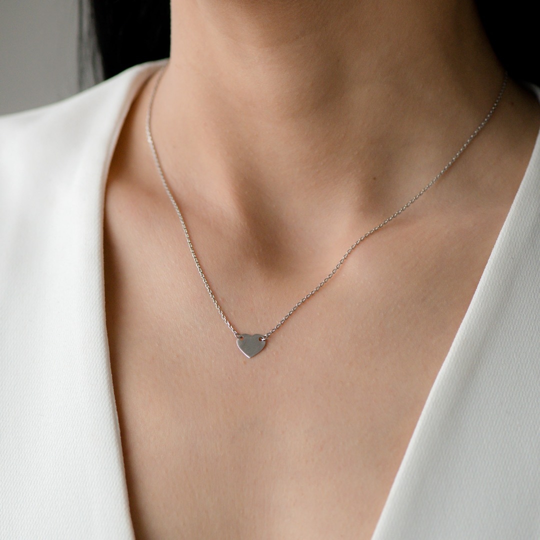 lanț din aur alb de 14K cu pandantiv  2