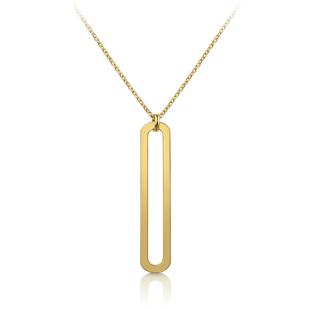 lanț cu pandantiv din aur galben de 14K  1