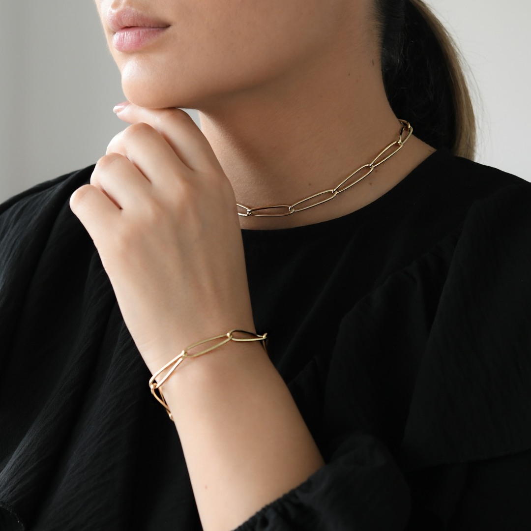 lanț din aur galben de 14K  3