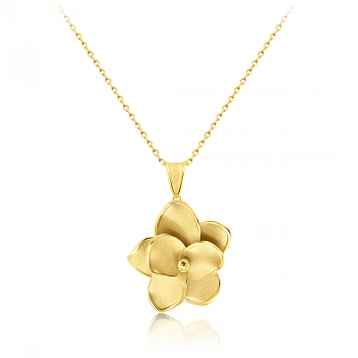 Lanț cu pandantiv din aur galben de 14K