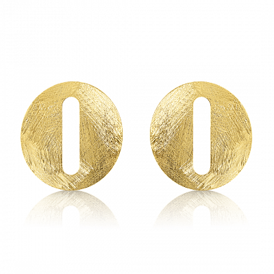 Cercei cu efect din aur galben de 14K