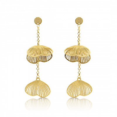 Cercei din aur galben de 14K