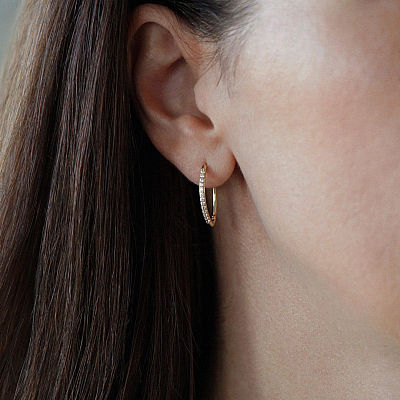 Cercei din aur galben de 14K