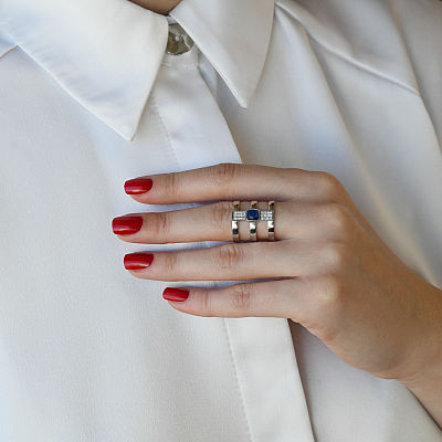 Inel din aur alb de 14K