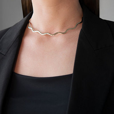 Colier fix din aur galben de 14K