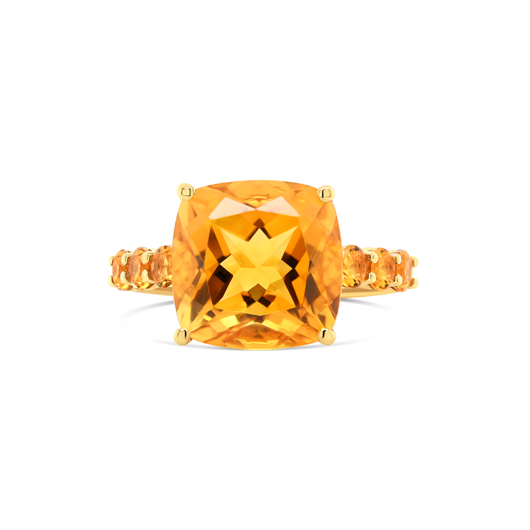 inel din aur galben de 18K cu Citrin  2