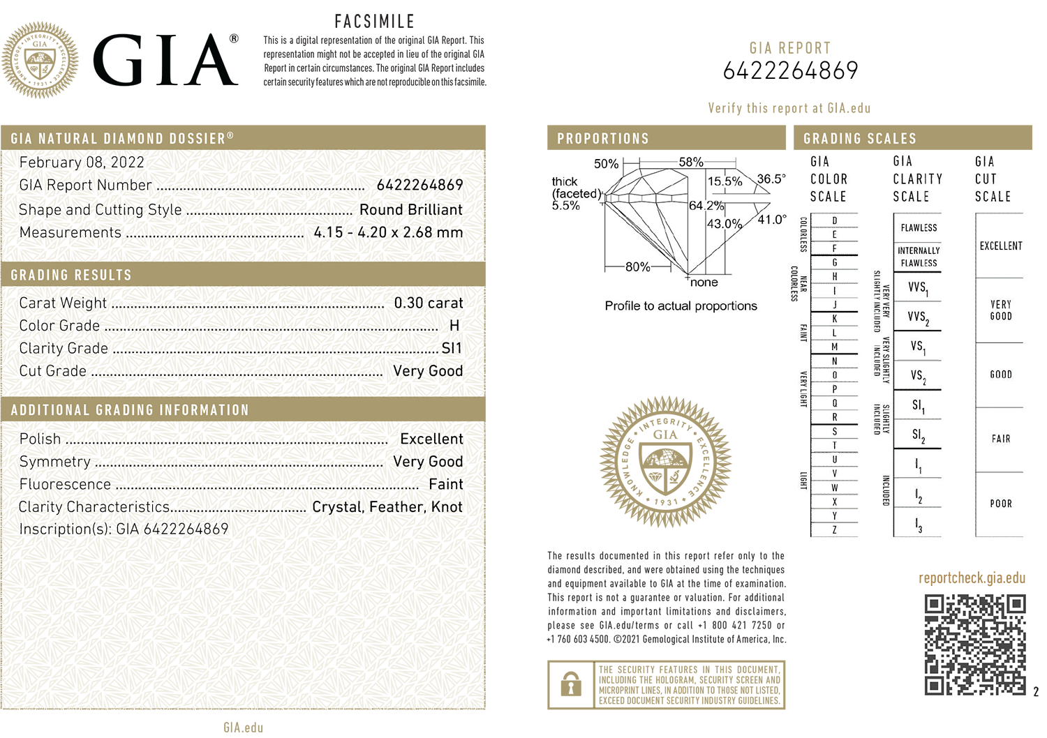 inel de logodnă din aur alb de 18K cu Diamant natural certificat GIA  4