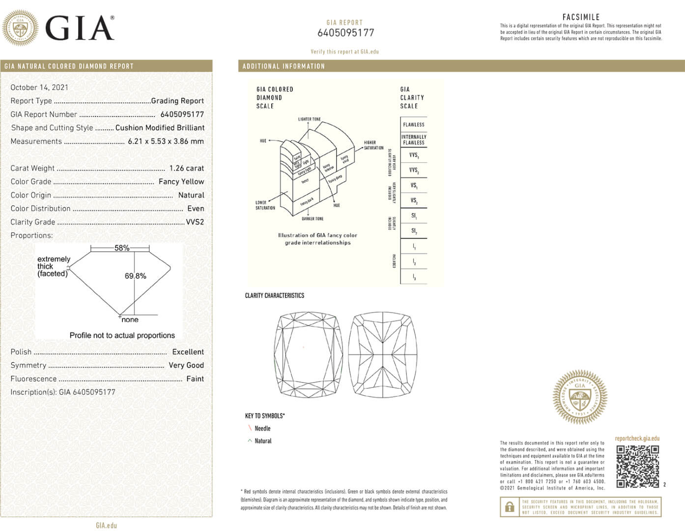 inel din aur alb de 18K cu Diamant Fancy certificat GIA  4