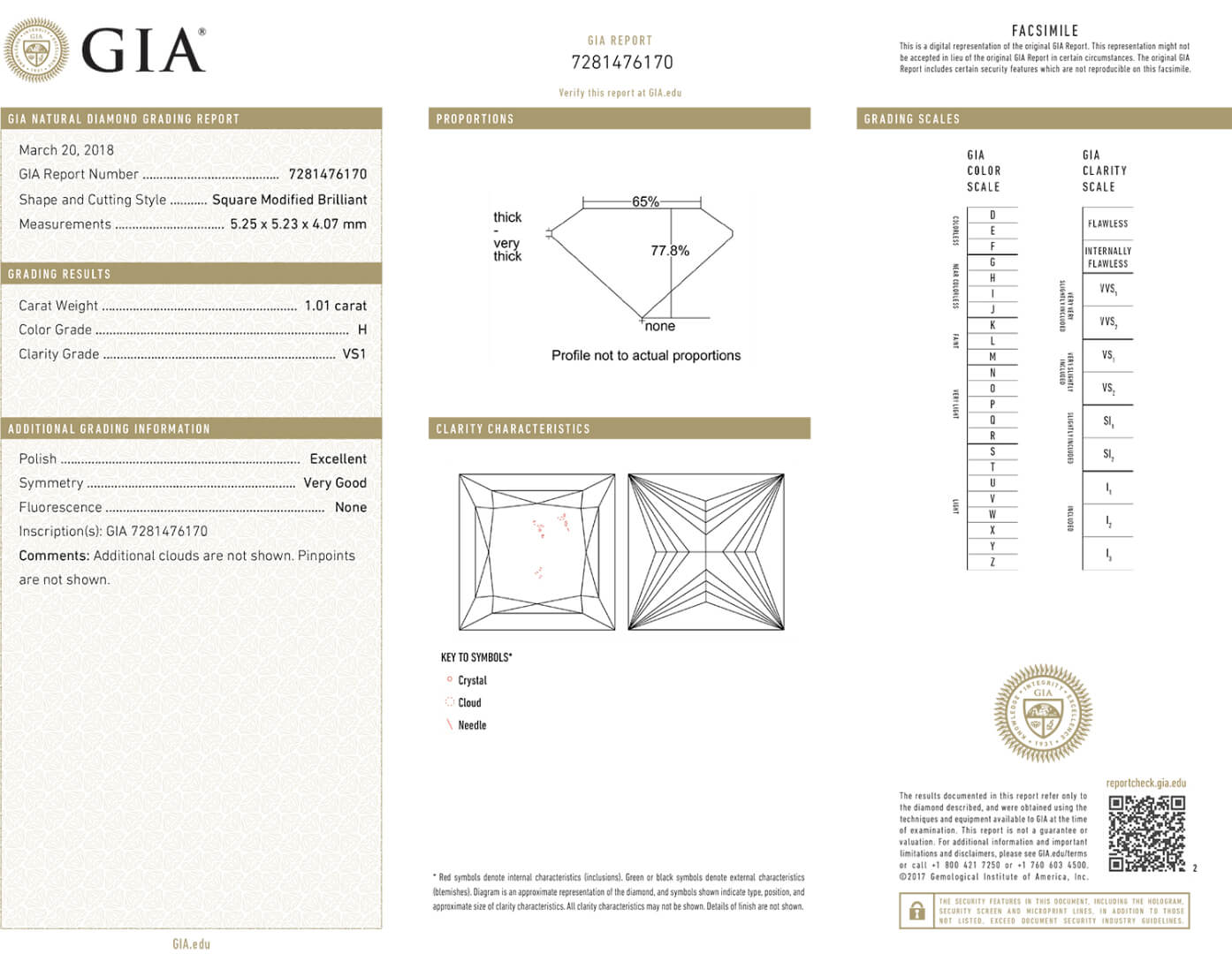 inel din aur alb de 18K cu Diamant natural certificat GIA  4