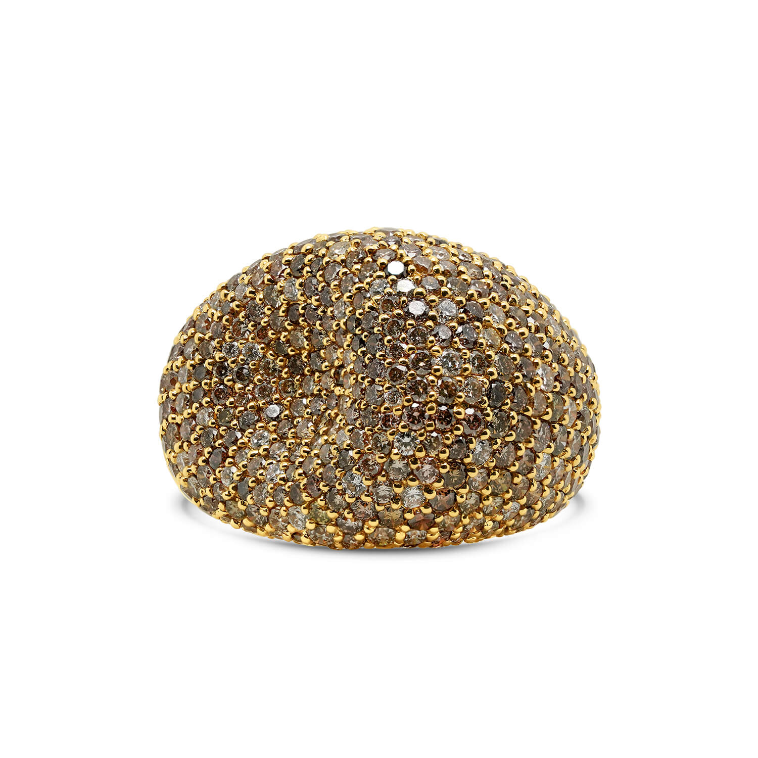 inel din aur galben de 18K cu Diamante naturale  3