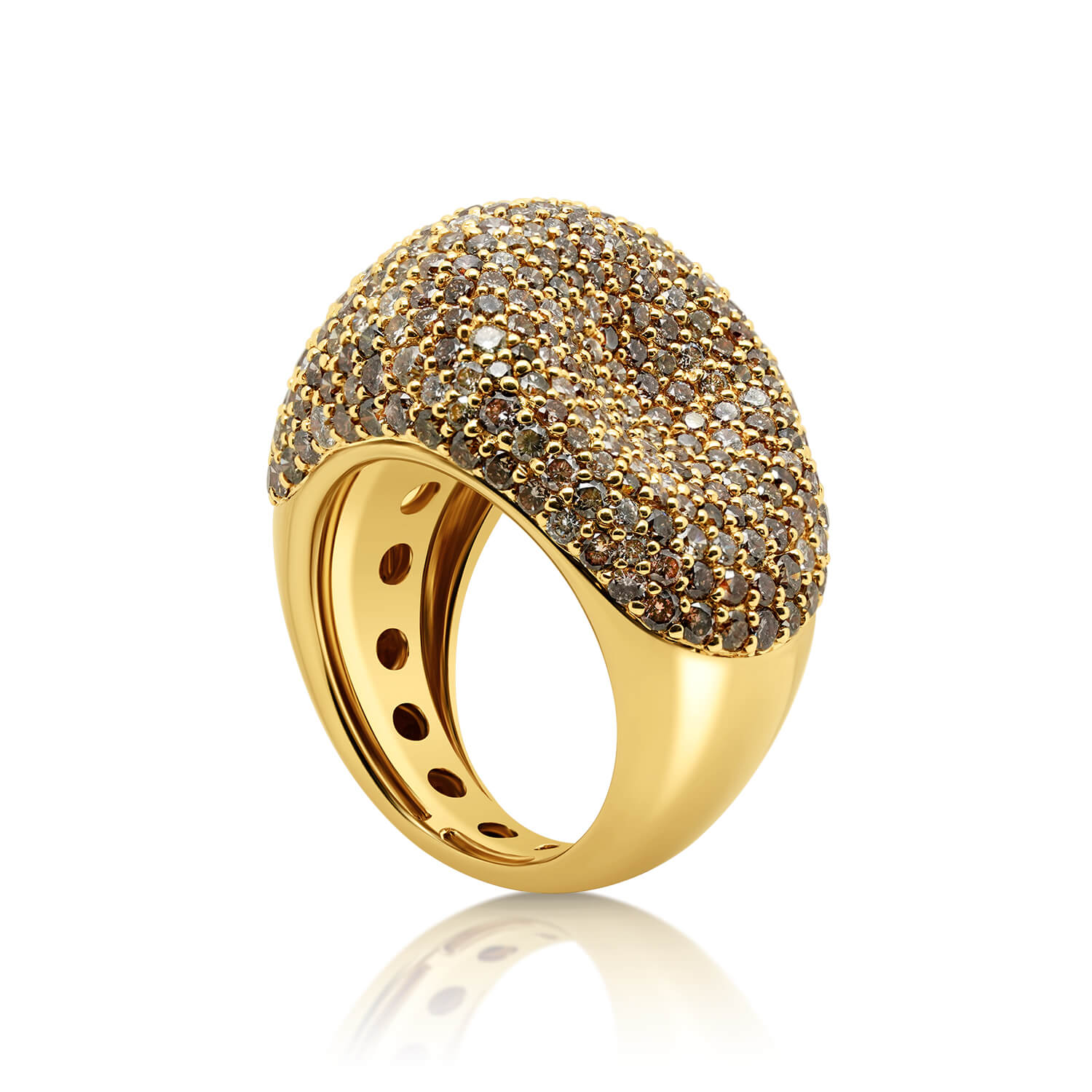 inel din aur galben de 18K cu Diamante naturale  5