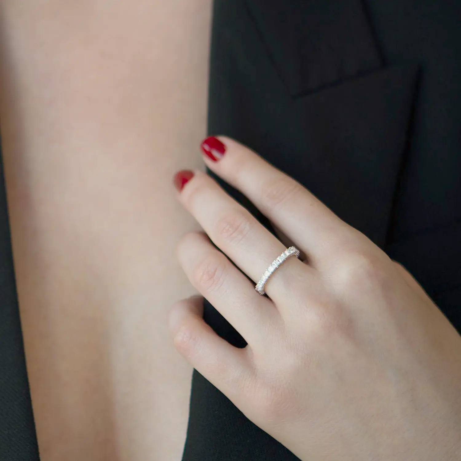 inel din aur cu Diamante Princess naturale  3