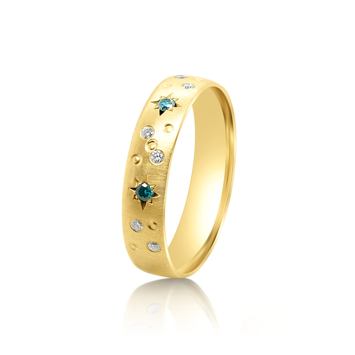verigheta Celestial din aur de 14K cu Diamante naturale  1