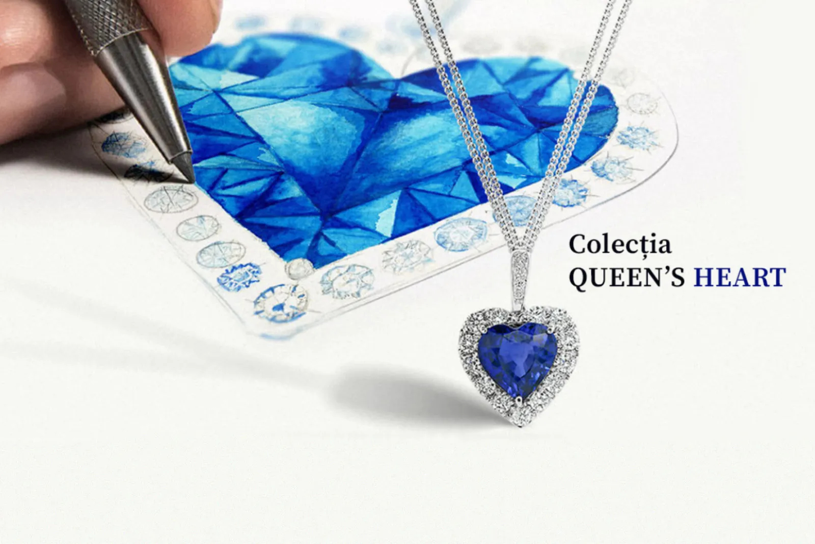 Colecția Queen’s Heart, bijuterii cu safire naturale