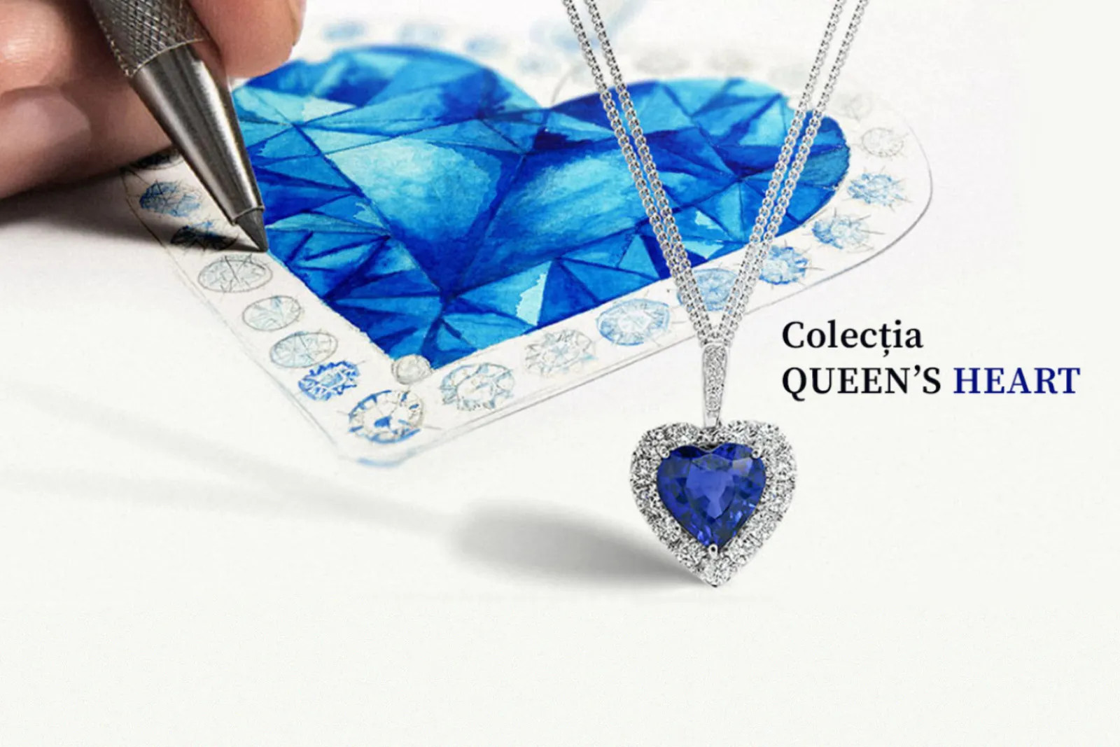 Colecția Queen’s Heart, bijuterii cu safire naturale