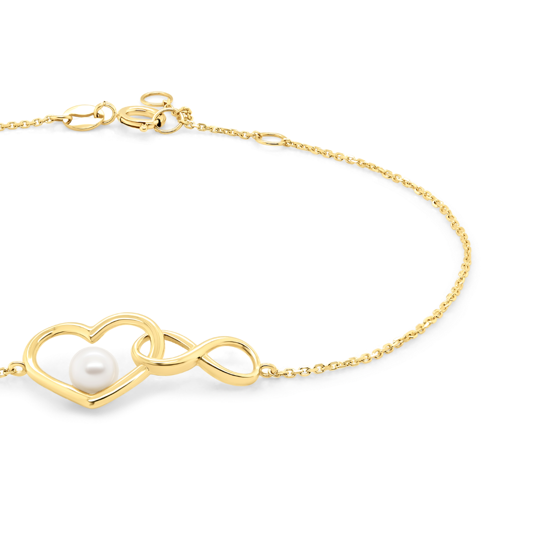 brățară din aur galben de 14K cu Perlă  2
