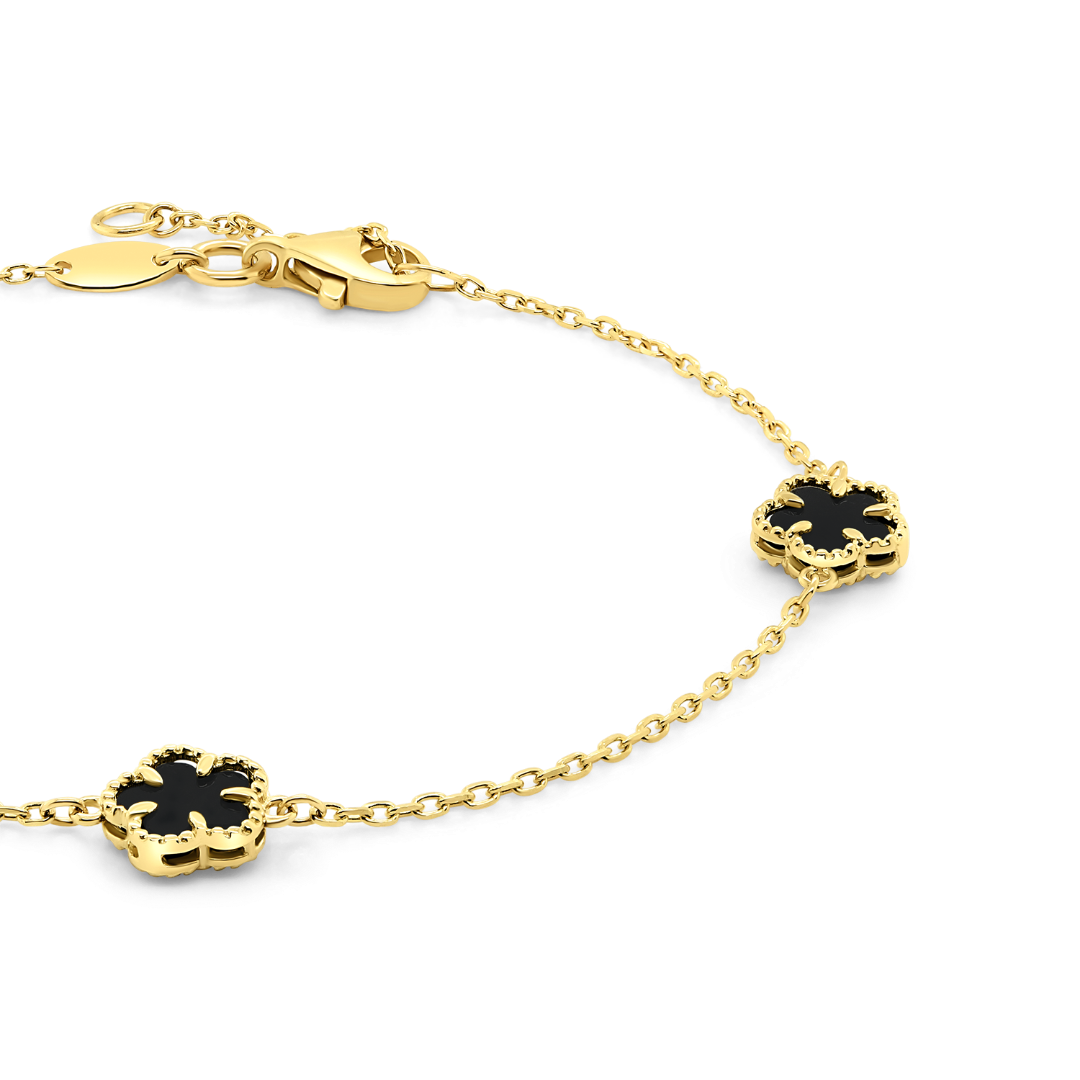 brățară din aur galben de 14K cu Onix  2