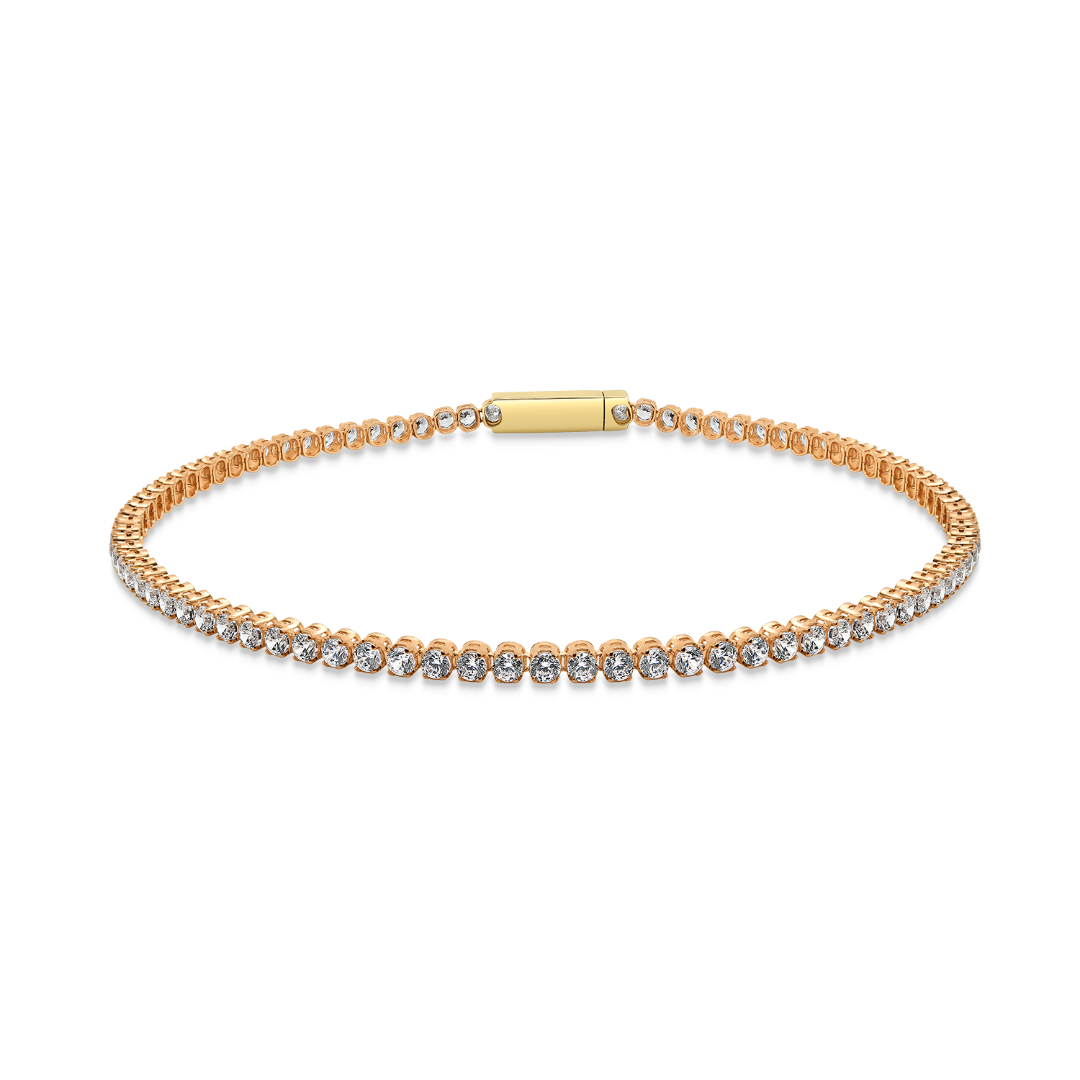 brățară Tennis din aur roz de 14K  